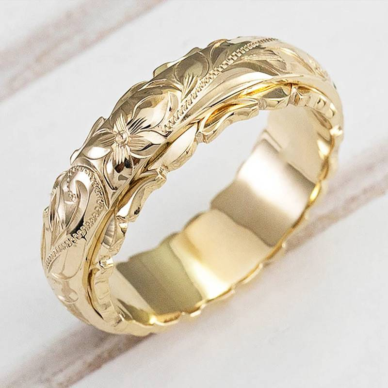 Charming Vintage Gold Floral Ring - Floriana Collection