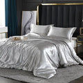 Silk/Satin Bed Linen Duvet Cover Luxury Set (2x pillowcase, 1x fitted sheet, 1x duvet)