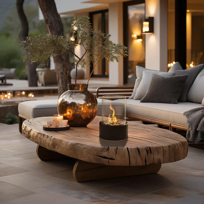 GlowLuxe - Elegant Portable Tabletop Fire Lantern