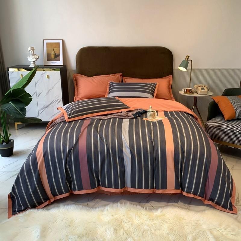 Striplen - Luxury Egyptian Cotton Duvet Cover Set