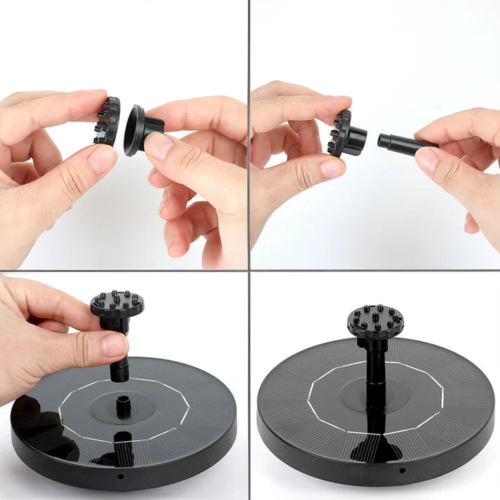 TranquilFlow – Soothing Garden Fountain with Sunlight