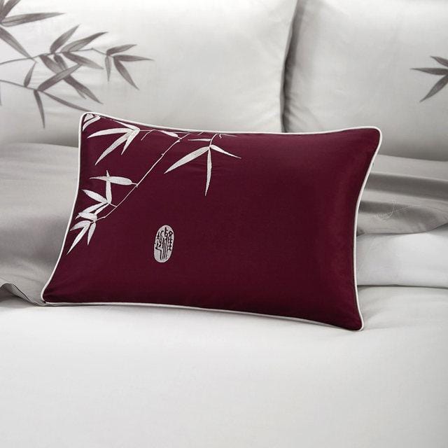 Bamboo White Bloom - Luxury Egyptian Cotton Duvet Cover Set