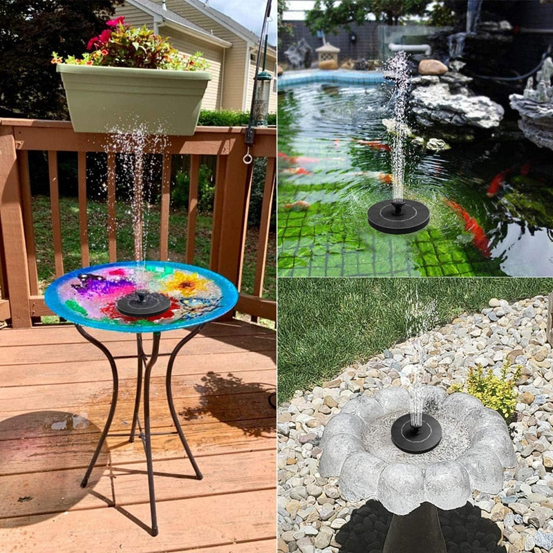 TranquilFlow – Soothing Garden Fountain with Sunlight