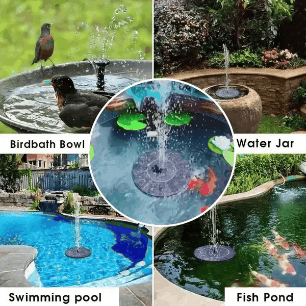 TranquilFlow – Soothing Garden Fountain with Sunlight