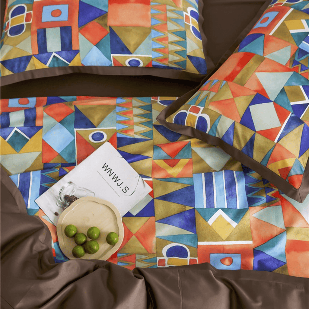 Shapes and Colors - Luxury Egyptian Cotton Duvet Cover Set
