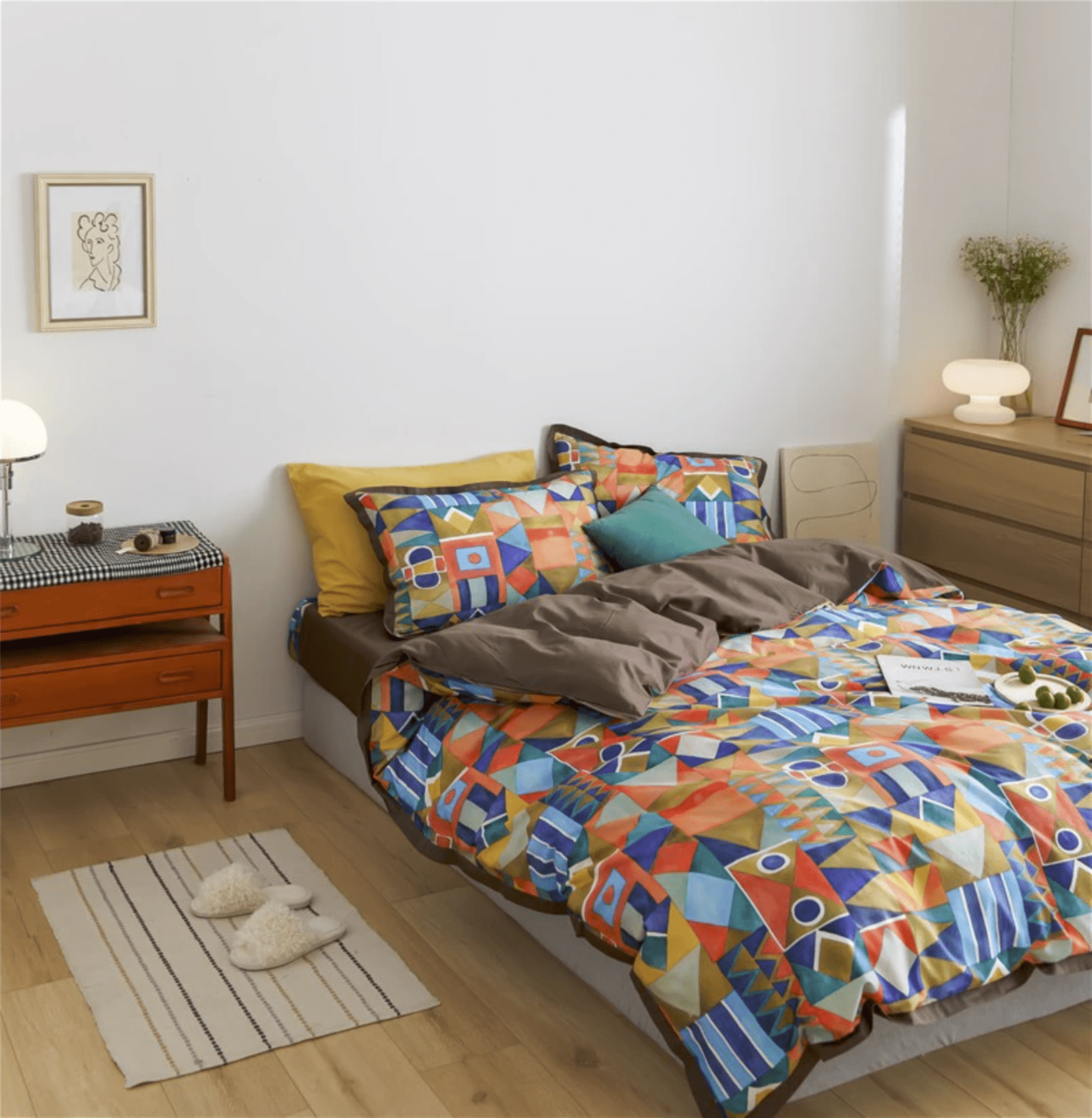 Shapes and Colors – Luxurious Egyptian Cotton Duvet Cover Set