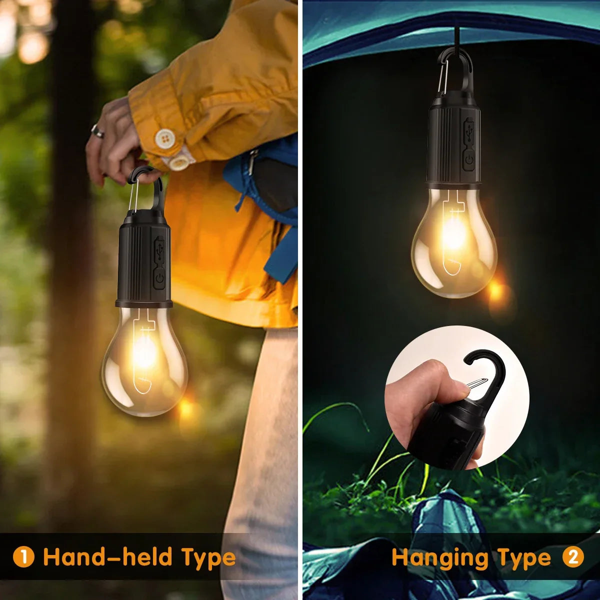 Rechargeable Retro Light Bulb - Perfect for Camping!