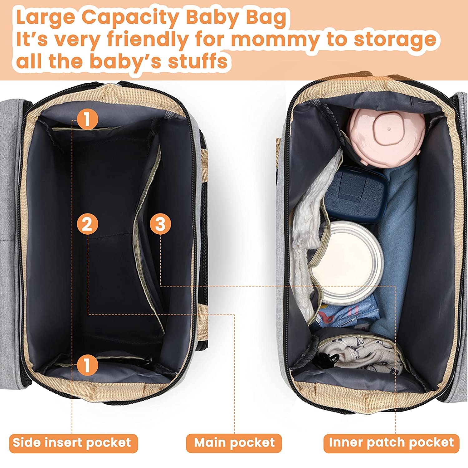 All-in-one Smart Mama Diaper Bag