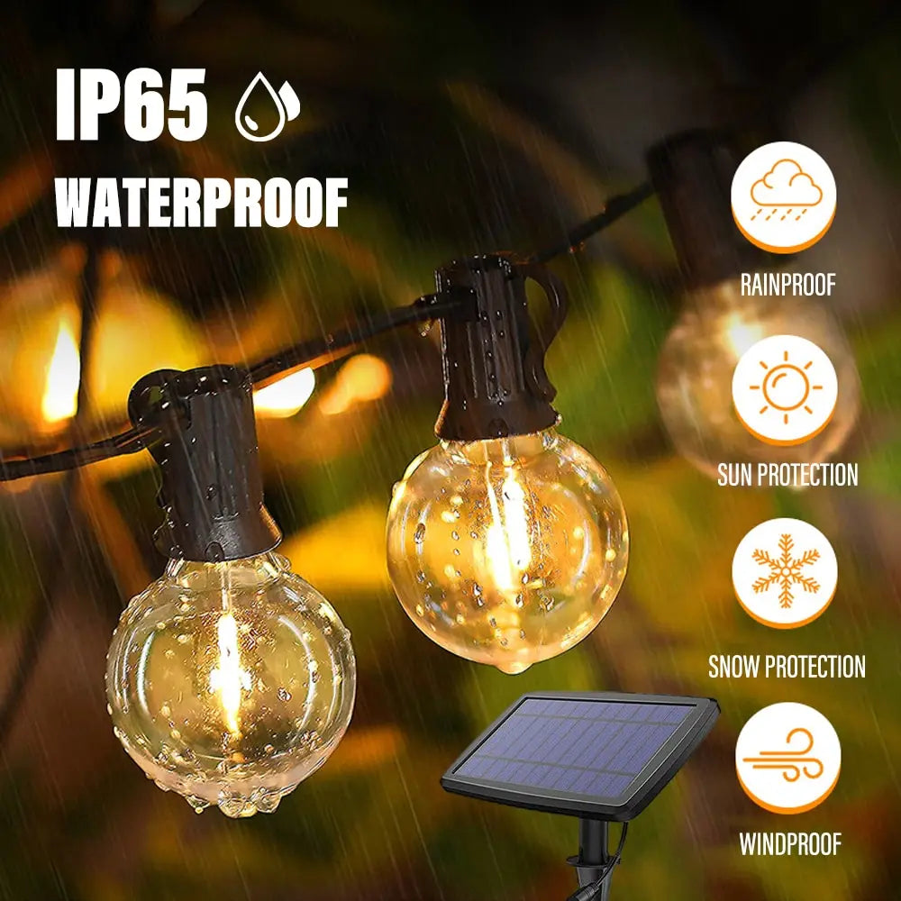 LED Solar Lichtsnoer Deluxe - Creëer de perfecte sfeer in jouw tuin!
