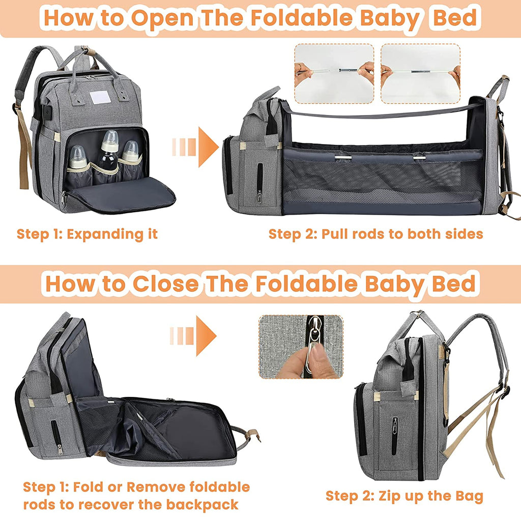 All-in-one Smart Mama Diaper Bag