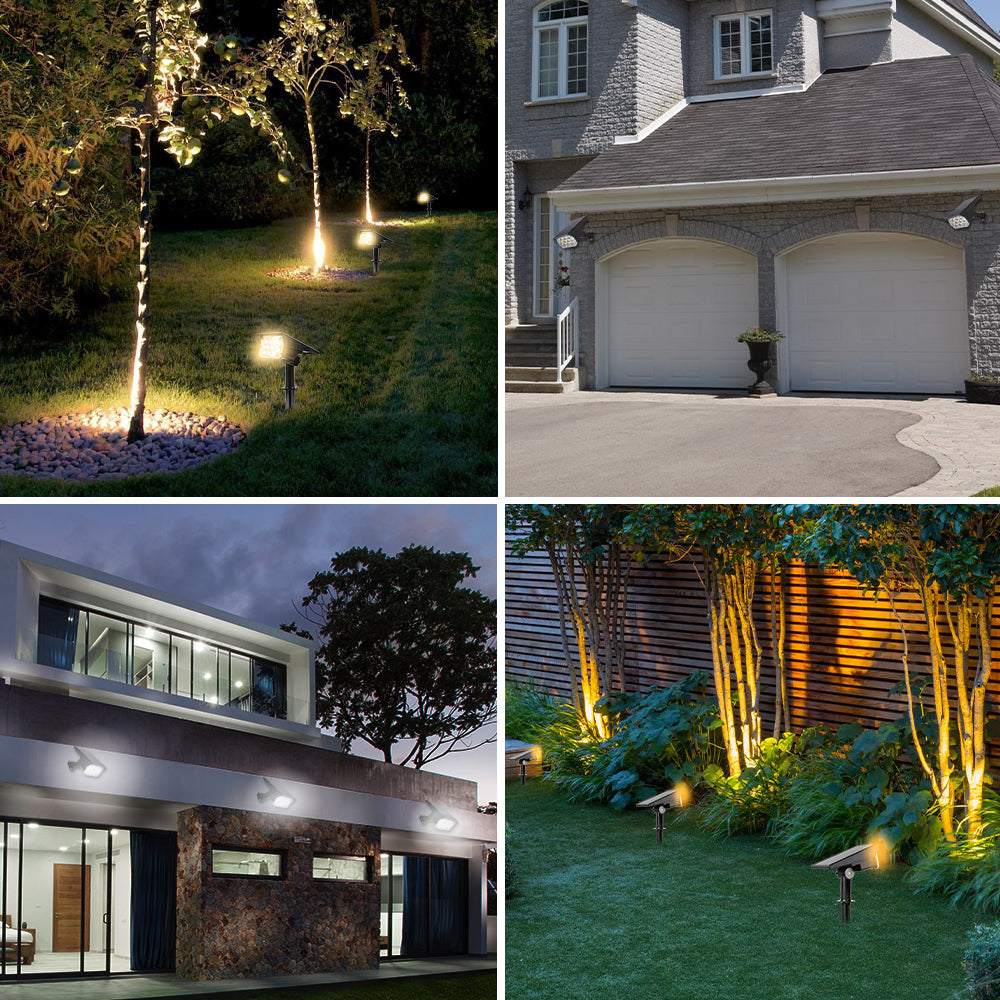 Wireless LED Solar Garden Spotlights Deluxe (1 + 1 FREE)