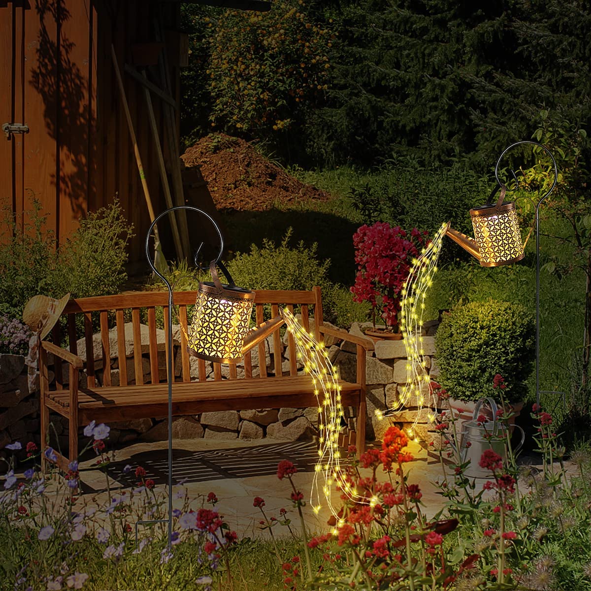 Wireless LED Solar Watering Can - Create a fantastic atmosphere in your garden!
