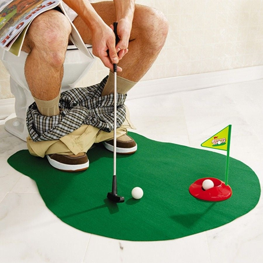 Toilet Golf Potty Putter - Funny Gift for Golf Lovers