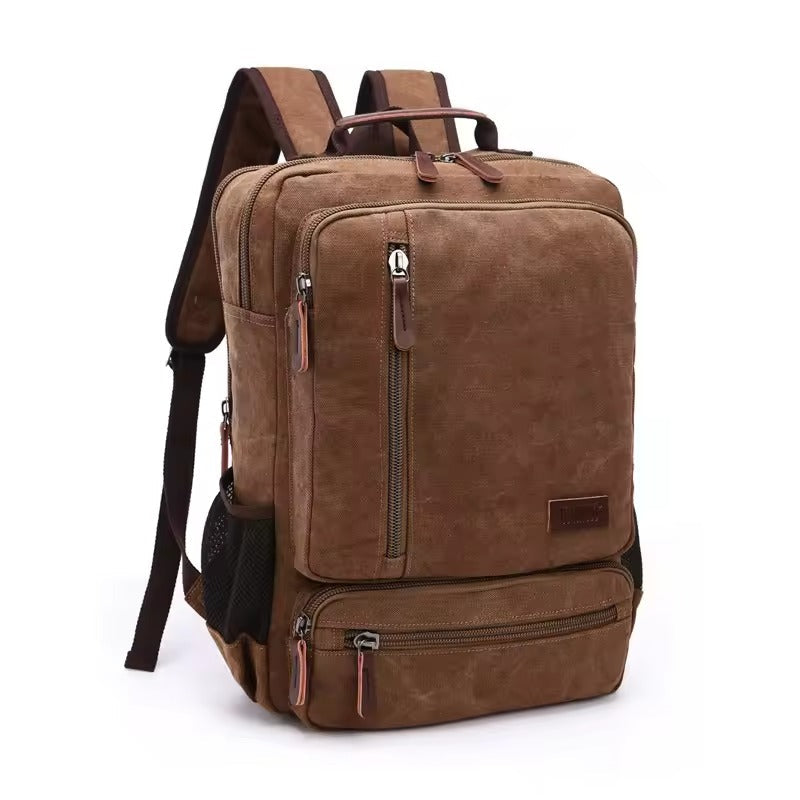 Vintage Canvas Backpack – Large Capacity Laptop Backpack for Men