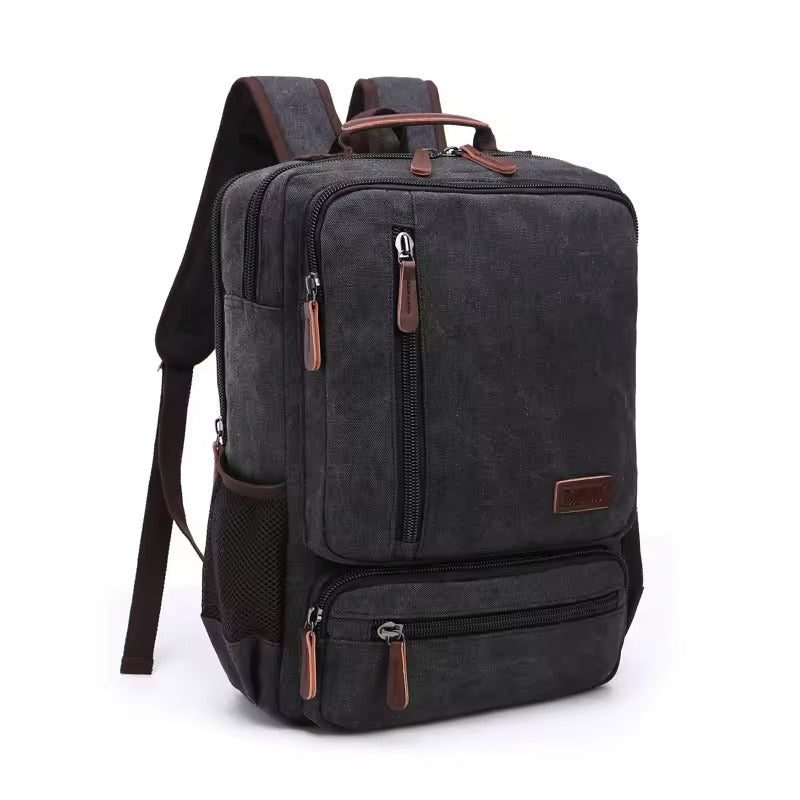 Vintage Canvas Backpack - Large Capacity Laptop Backpack Men