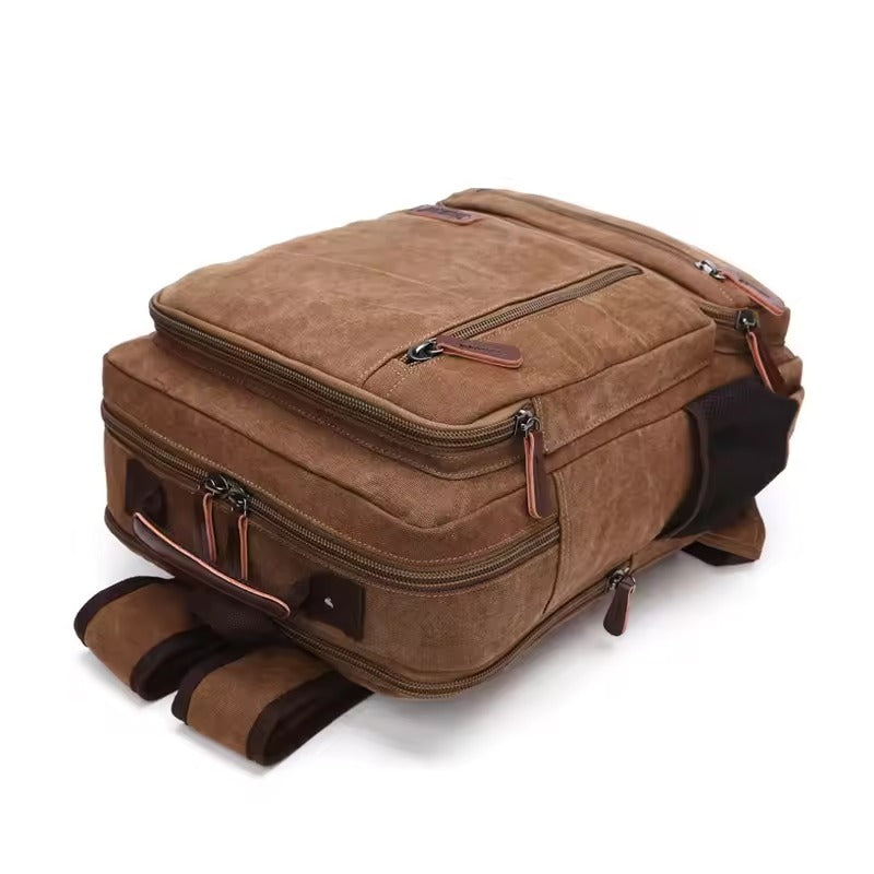 Vintage Canvas Backpack - Large Capacity Laptop Backpack Men