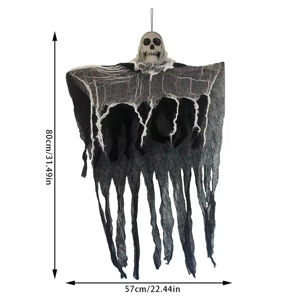 Halloween Spooky Decoration – Hanging Skeleton with LED Light for Garden & Party
