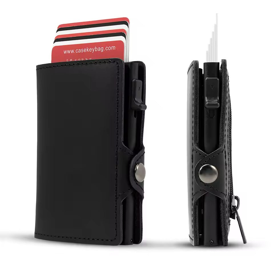RFID Leather Pop-Up Wallet – Smart Wallet Whiteh Coin Pocket