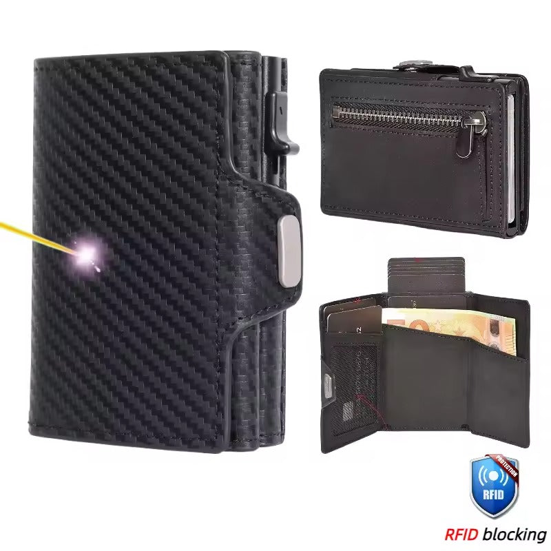 RFID Leather Men's Wallet – Compact Minimalist Wallet