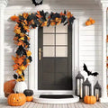 Halloween Garland – Artificial Leaves & Pumpkins Autumn Decoration