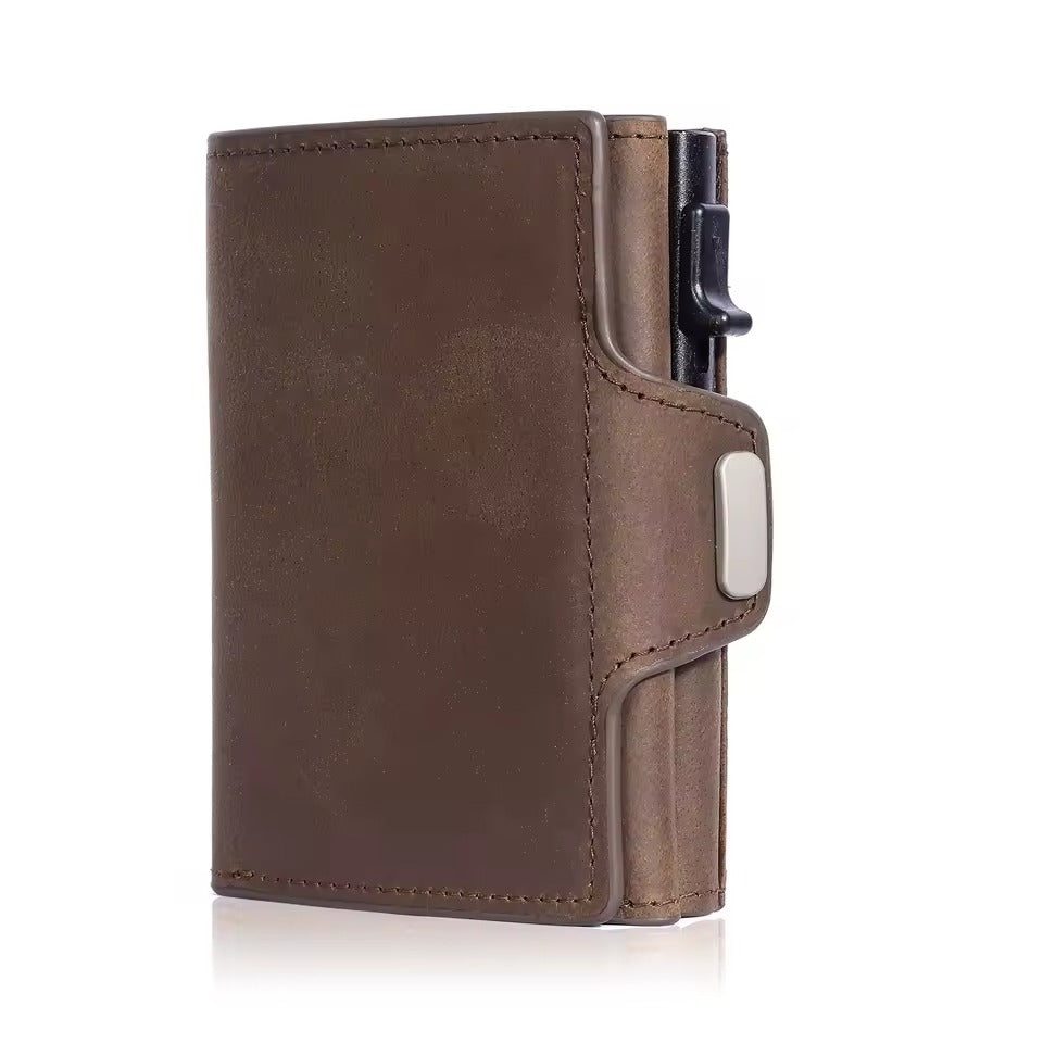 RFID Leather Men's Wallet – Compact Minimalist Wallet