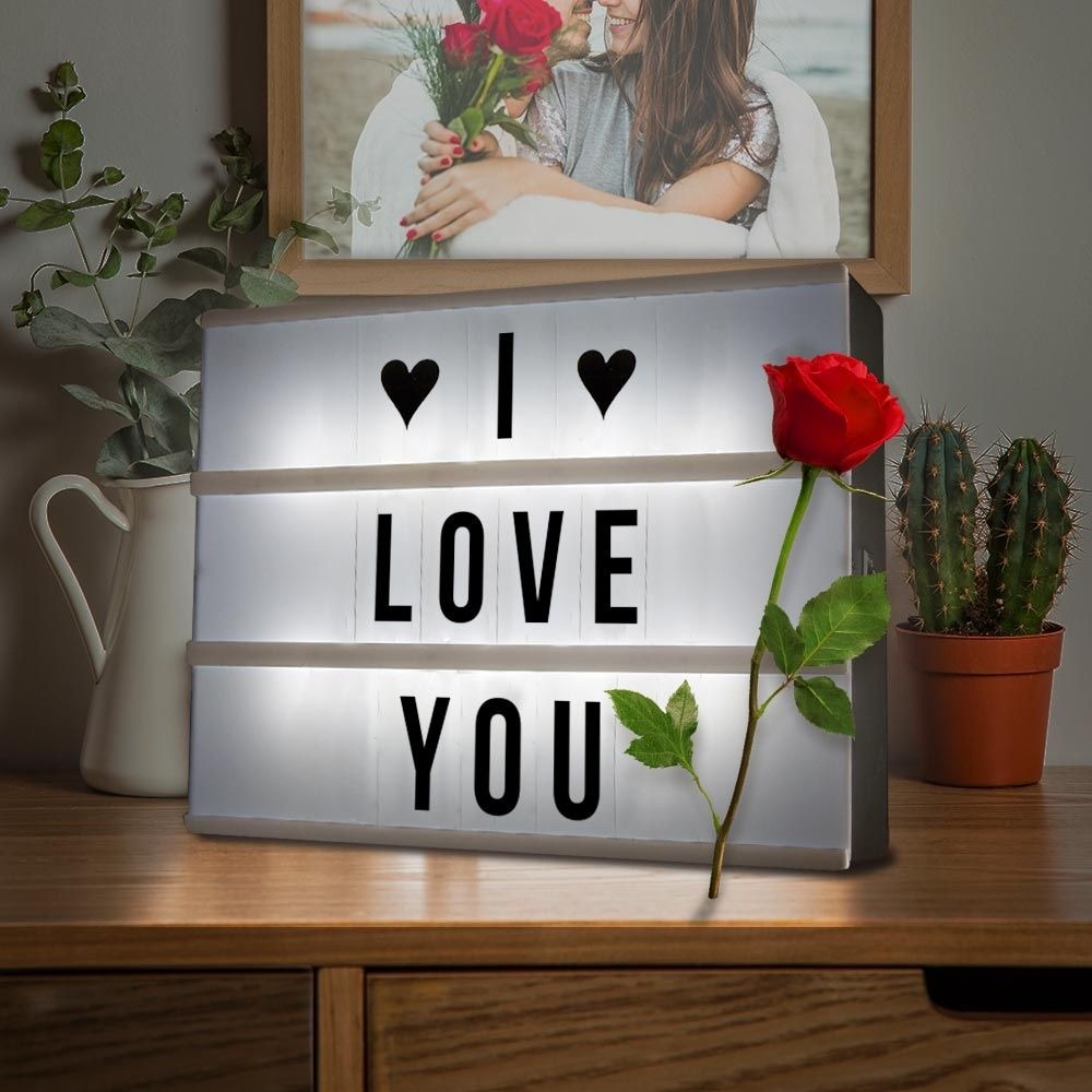 Cinema Lightbox A4 – Light Box with 84 Letters & Symbols