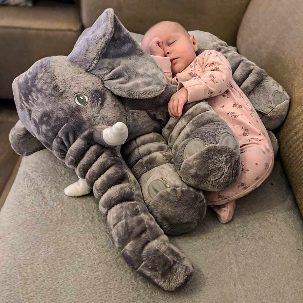 Elephant Cuddly Toy XL 65cm – Soft Plush Cushion for Children & Babies