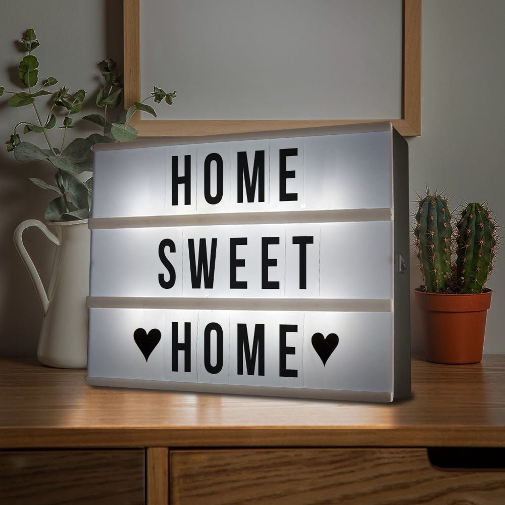 Cinema Lightbox A4 – Light Box with 84 Letters & Symbols