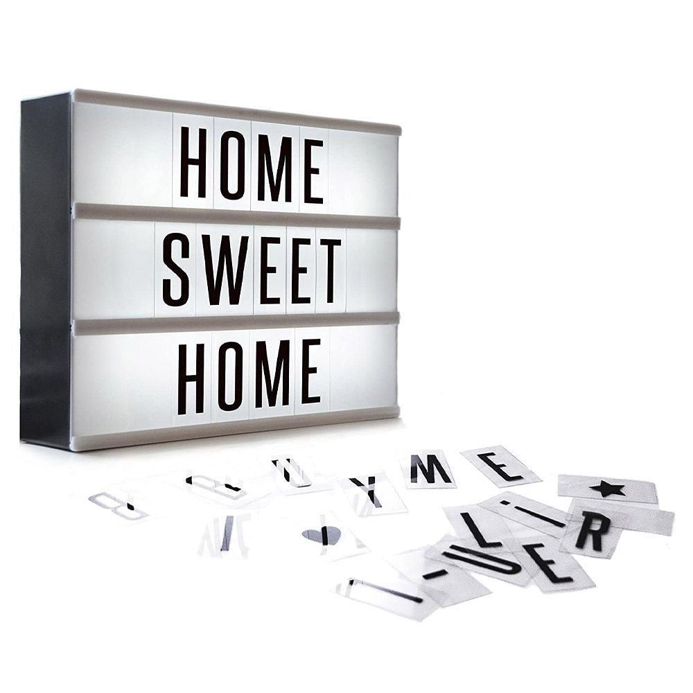 Cinema Lightbox A4 – Light Box with 84 Letters & Symbols