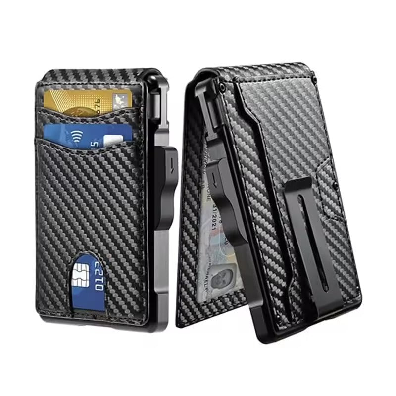 RFID Slim Pop-Up Wallet – Aluminum Card Holder Men's Wallet