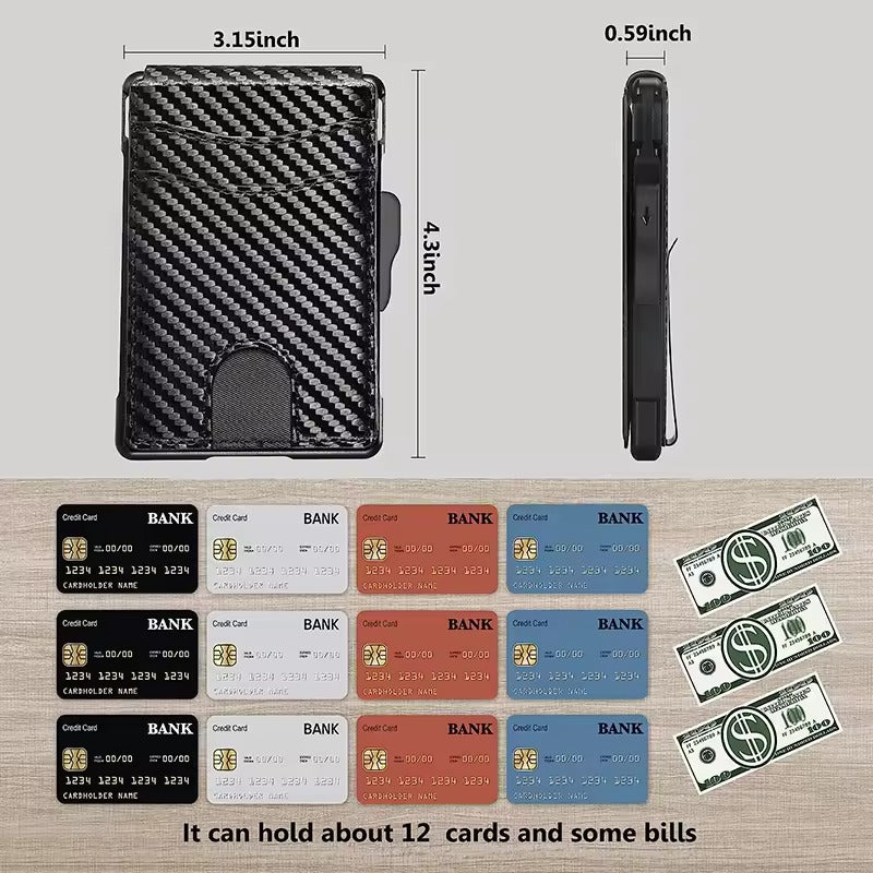 RFID Slim Pop-Up Wallet – Aluminum Card Holder Men's Wallet
