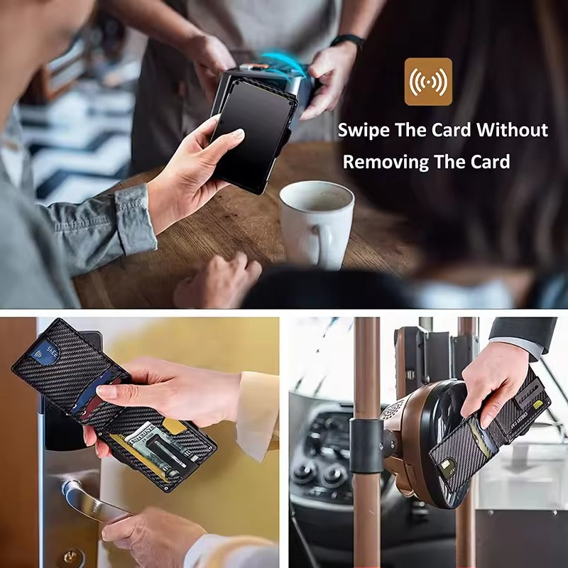 RFID Slim Pop-Up Wallet – Aluminum Card Holder Men's Wallet