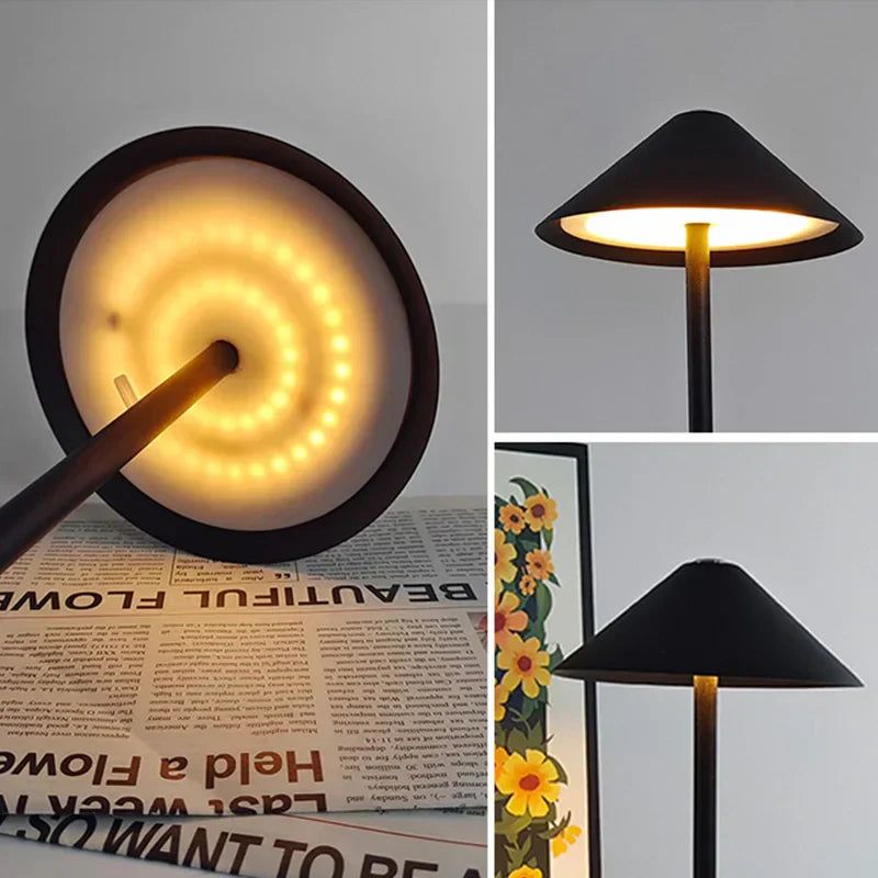Elegant Cordless Desk Lamp with Adjustable Lighting and Luxurious Design