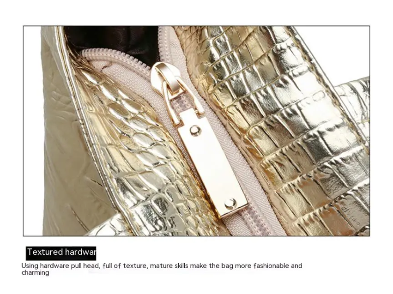IsabellaBag - Luxury Shoulder Bag with Crocodile Print