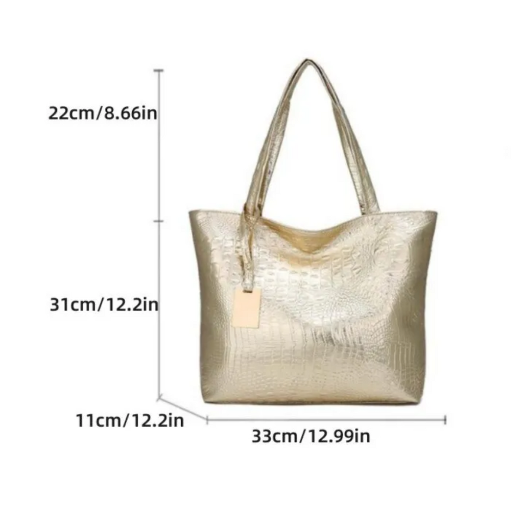 IsabellaBag - Luxury Shoulder Bag with Crocodile Print