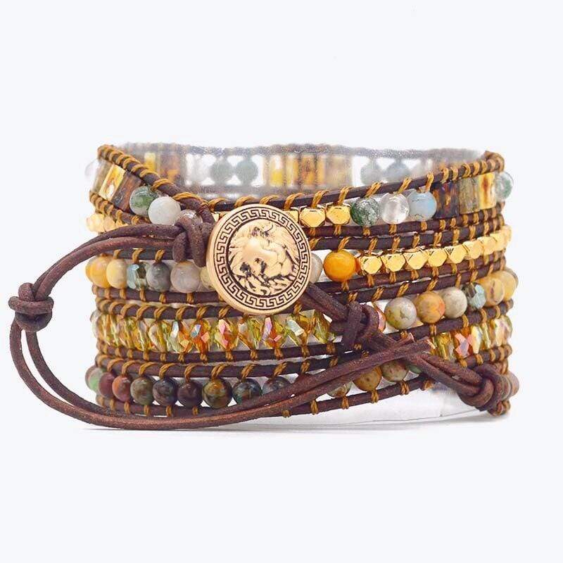 Lunara - Elegant Agate Moonlight Wrap Bracelet