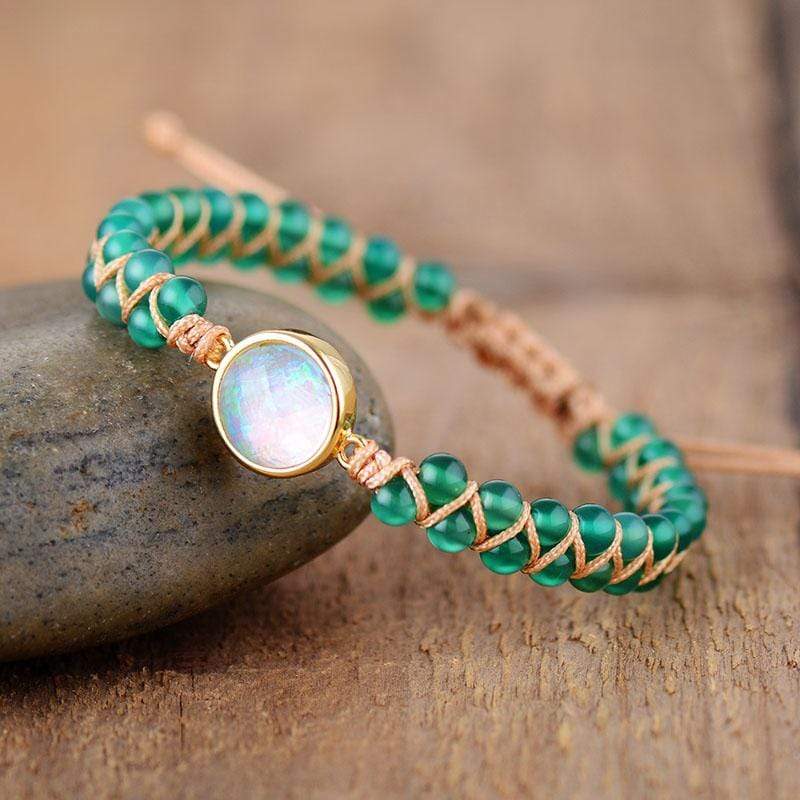 Aurielle – Amethyst-Opal Yoga Bracelet for Harmony