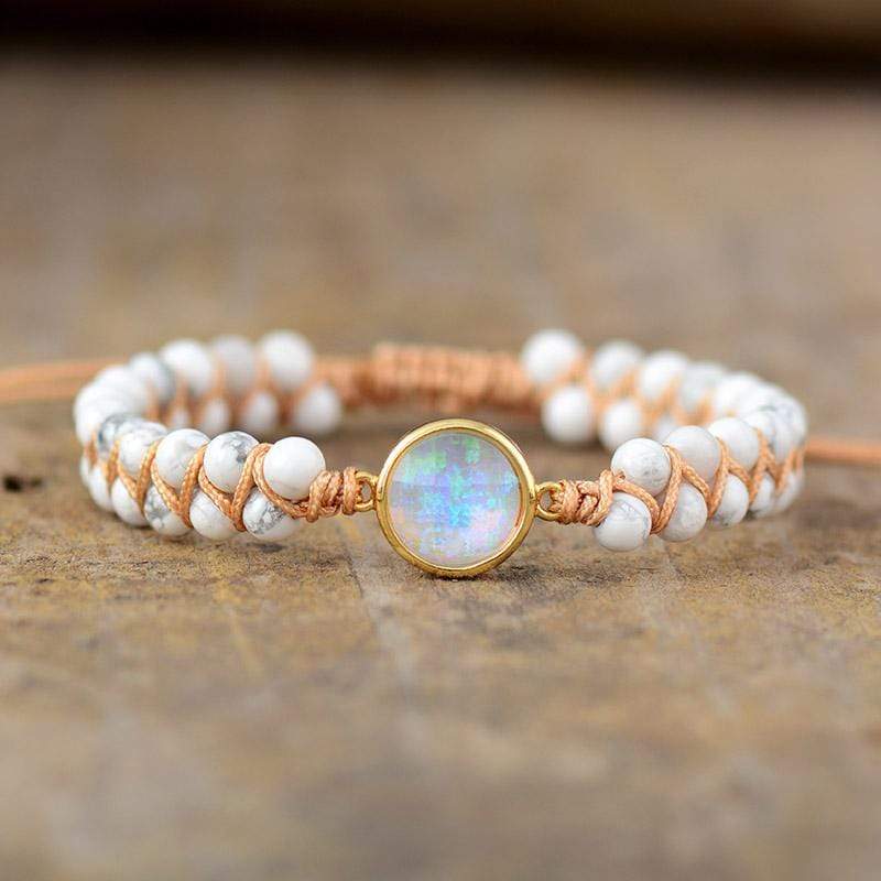 Aurielle – Amethyst-Opal Yoga Bracelet for Harmony