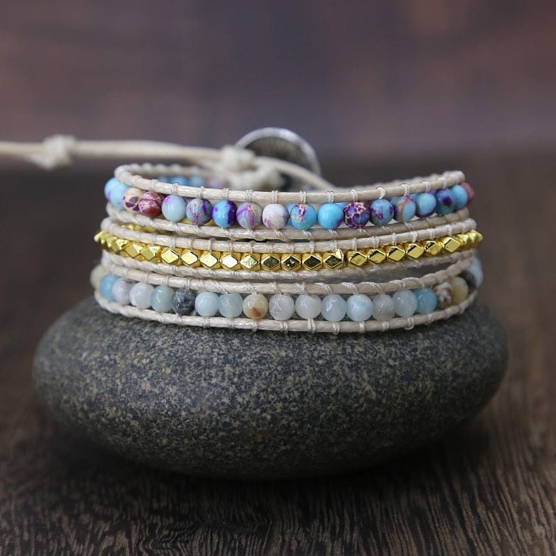 Seductive Amaryllis Jasper Wrap Bracelet for Essential Energy