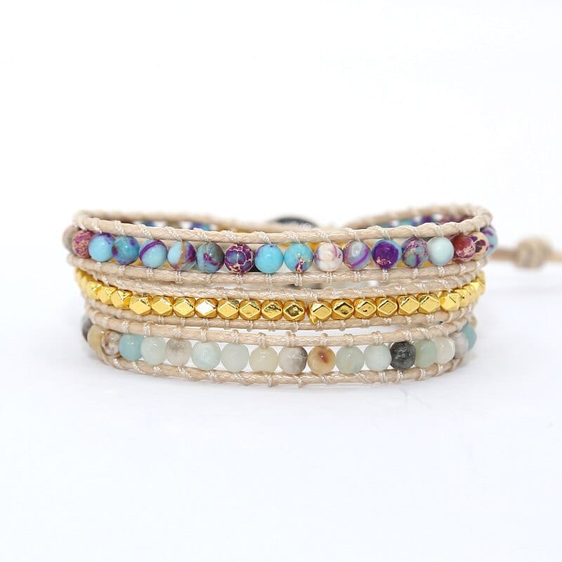 Seductive Amaryllis Jasper Wrap Bracelet for Essential Energy