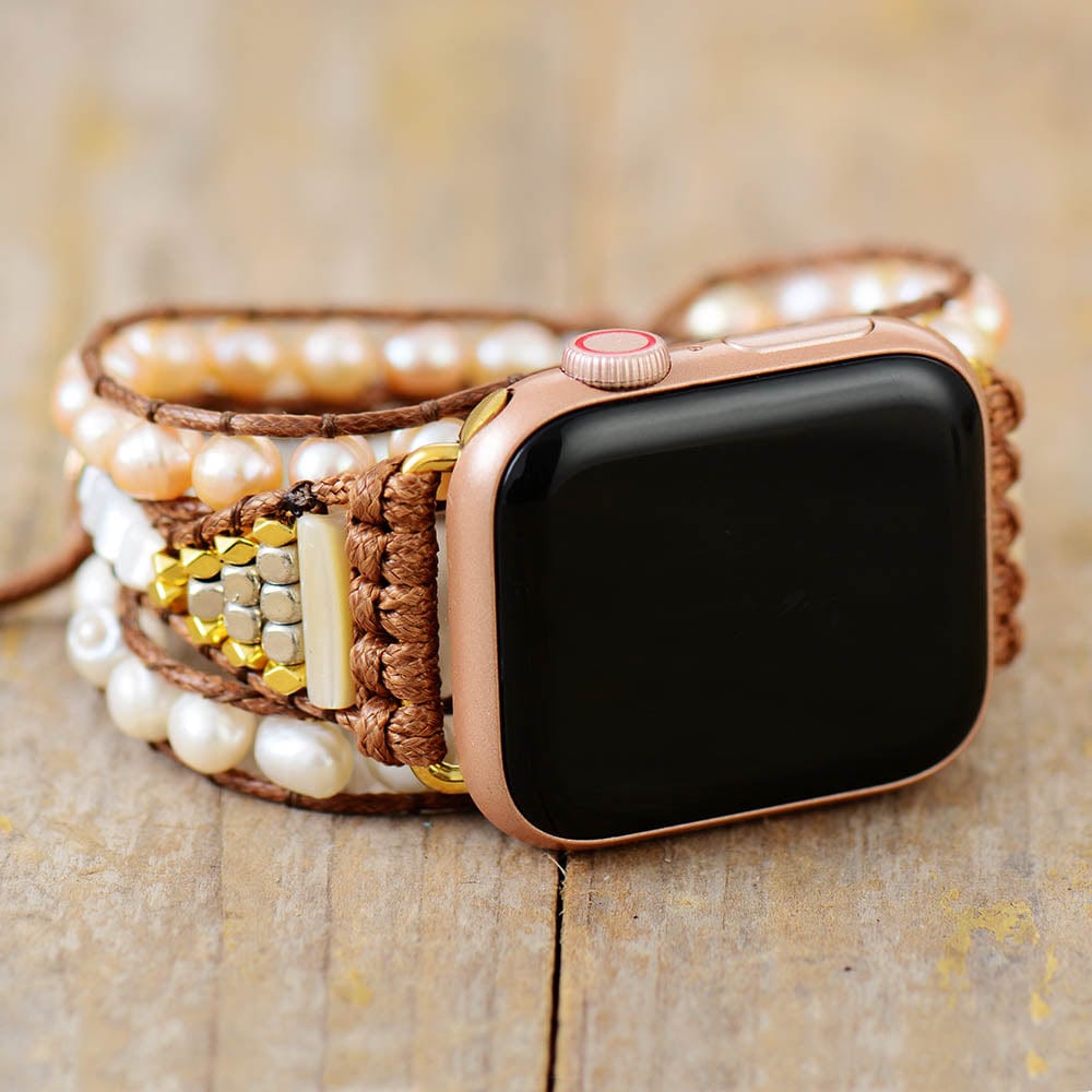 Elvianne - Luxury Freshwater Pearl Wrap Strap for Apple Watch