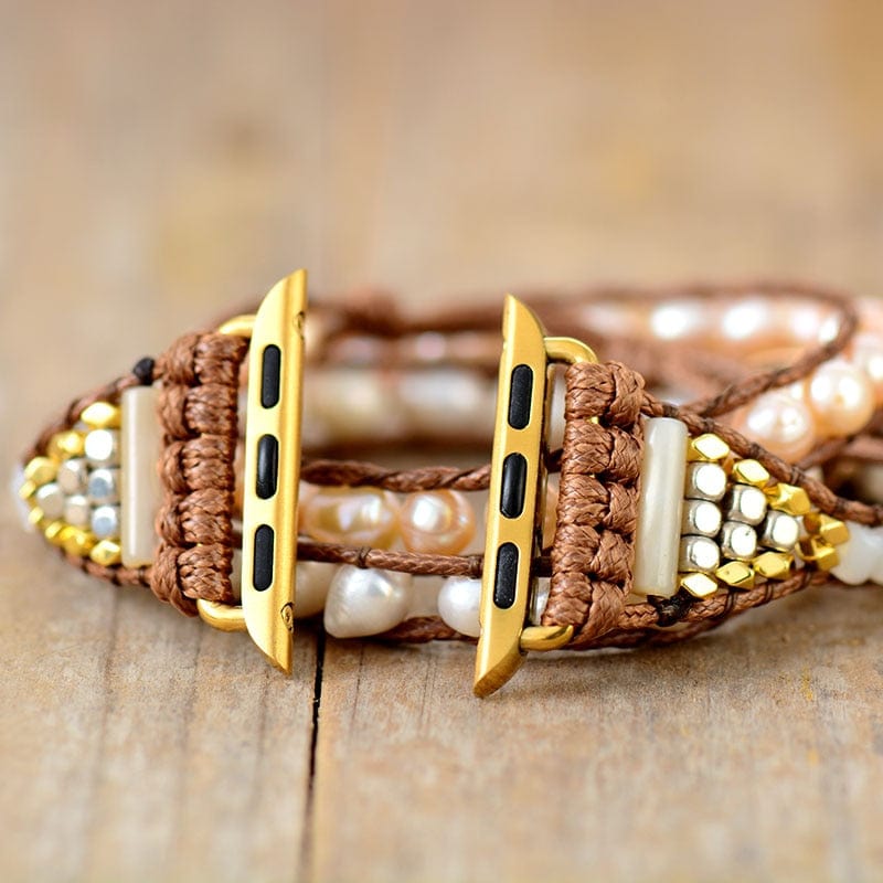 Elvianne - Luxury Freshwater Pearl Wrap Strap for Apple Watch
