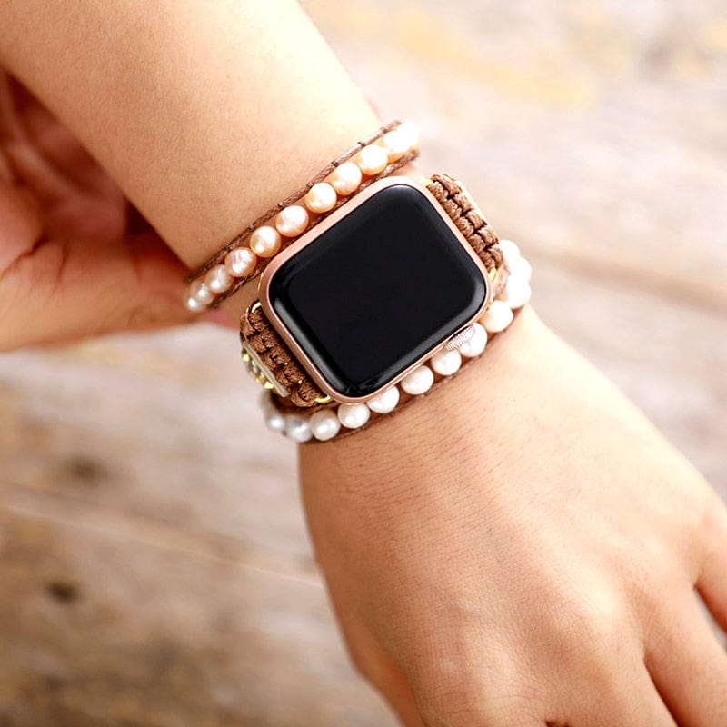 Elvianne - Luxury Freshwater Pearl Wrap Strap for Apple Watch