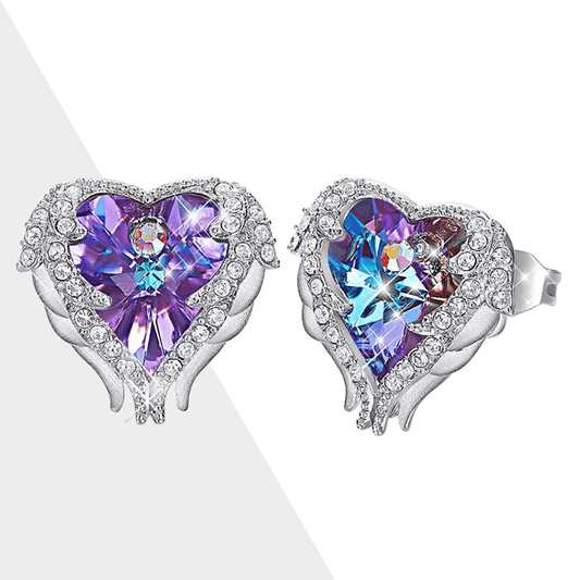 Celina – Elegant Angel Wing Earrings in Silver