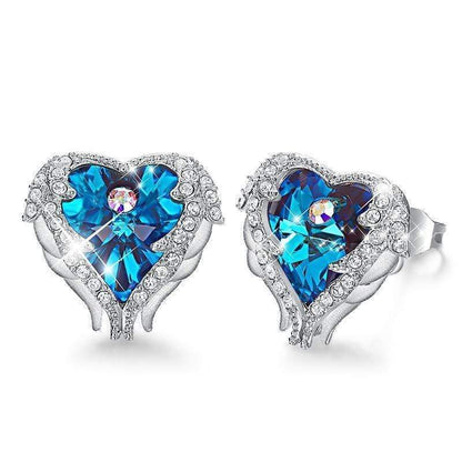 Celina – Elegant Angel Wing Earrings in Silver