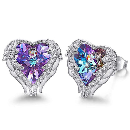 Celina – Elegant Angel Wing Earrings in Silver