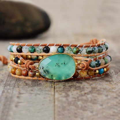 Elina JadeGlow - Elegant Calming Wrap Bracelet