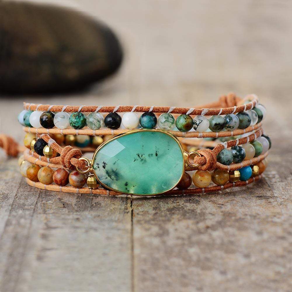 Elina JadeGlow - Elegant Soothing Wrap Bracelet
