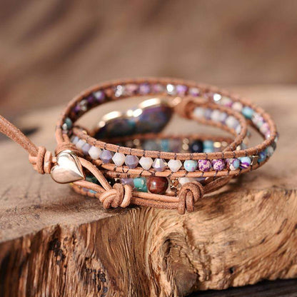 Amaris - Elegant Jasper Heart Bracelet