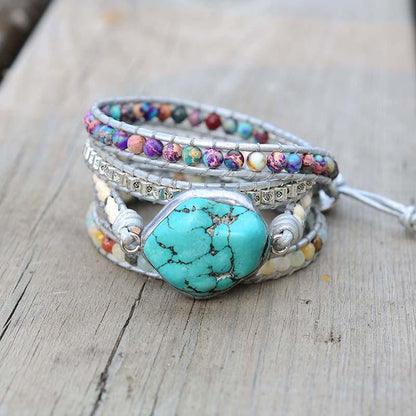 AmaraWrap - Luxury Turquoise Bracelet for Balance